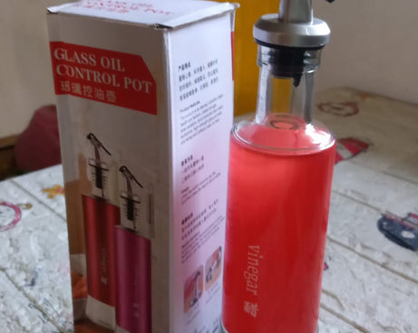 300 ML Olive Oil Dispenser Bottle Leakproof Condiment Glass Container Non- Drip Spout Soy Sauce Vinegar Cruet Bottle for Kitchen Cooking BBQ Fry for Kicthen Home (300 ML)