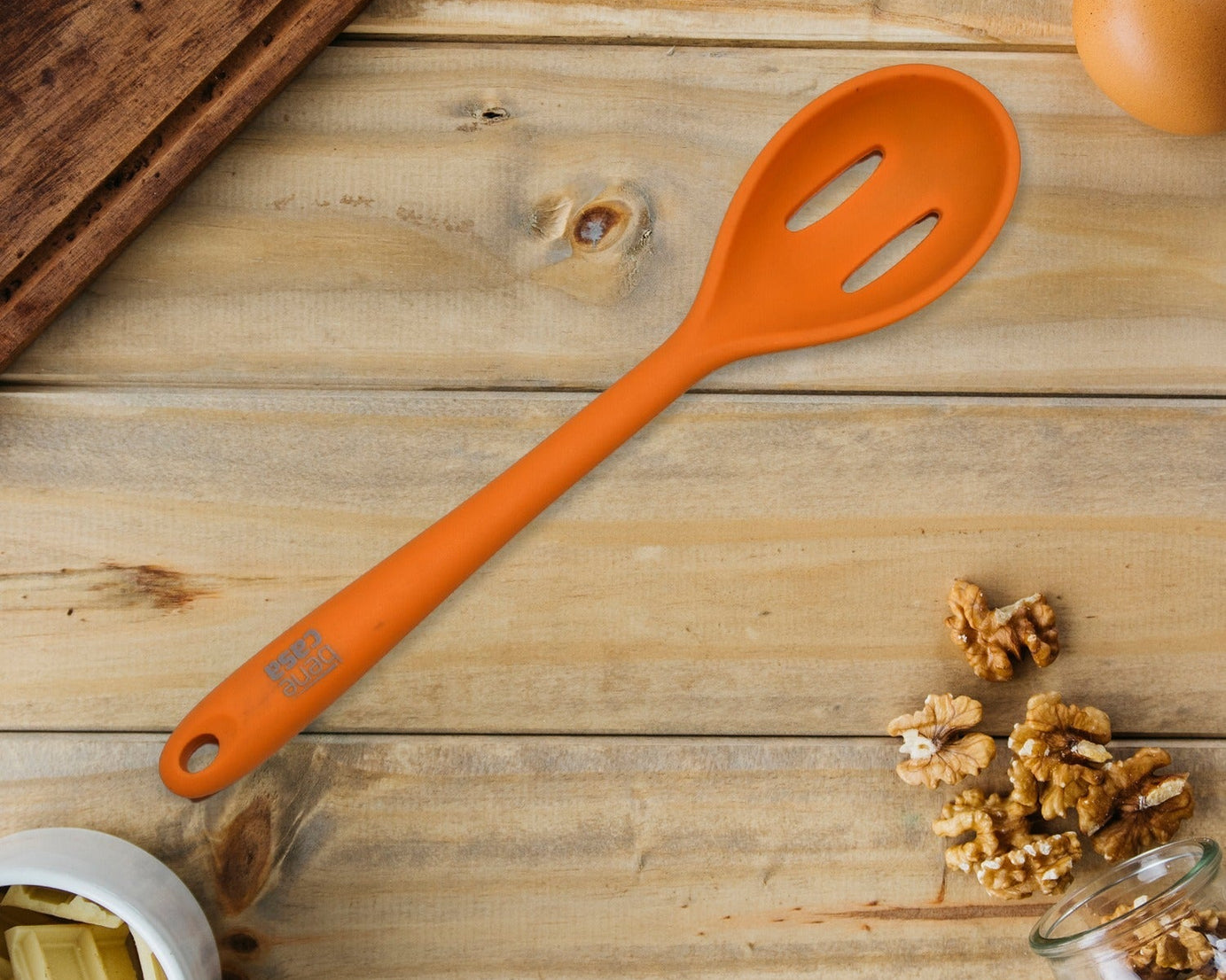 Heat resistant silicone kitchen spoon