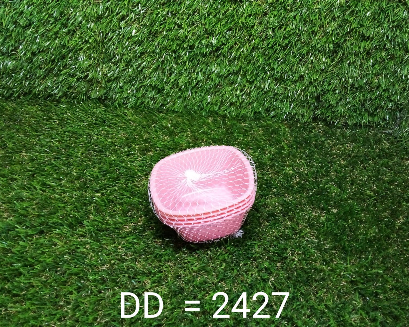 Set of 4 square bowls, made of durable plastic.