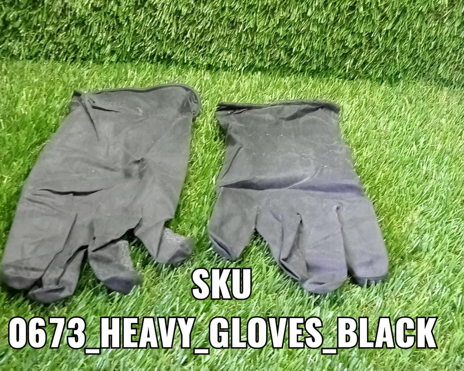 Natural gum rubber reusable cleaning gloves.