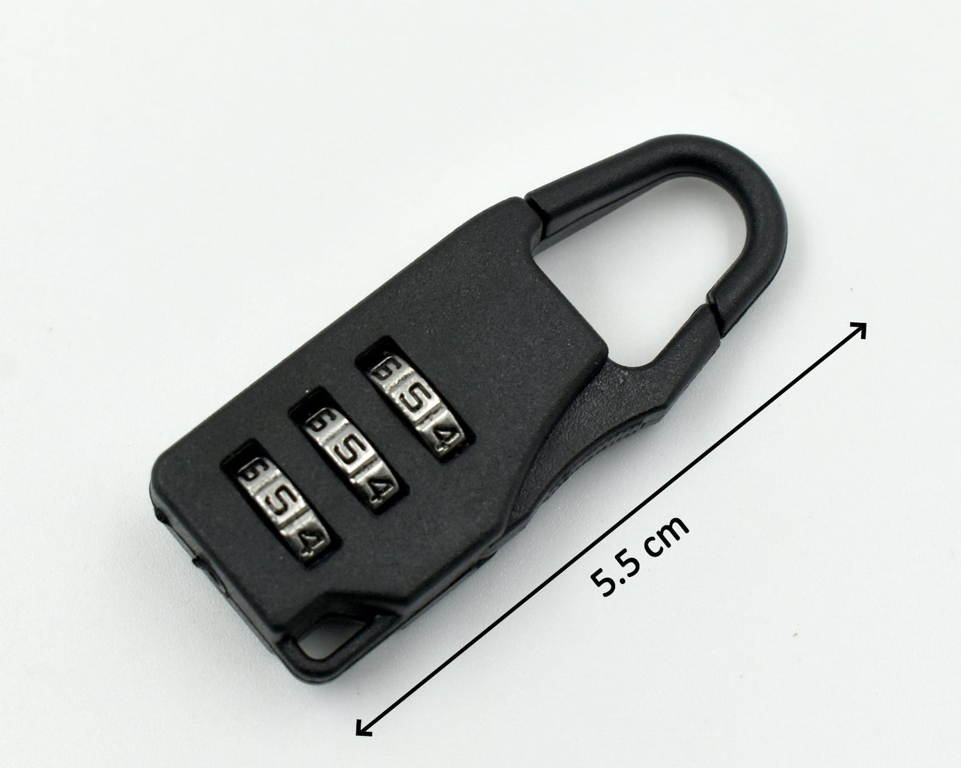 Travel lock with a 3 digit combination for added protection of luggage items