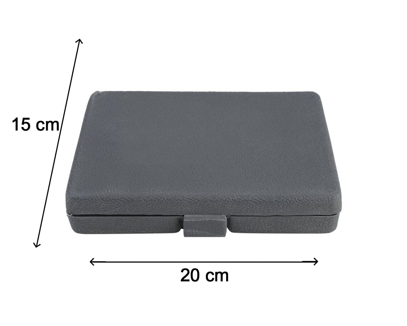 Hole saw set displayed in a case