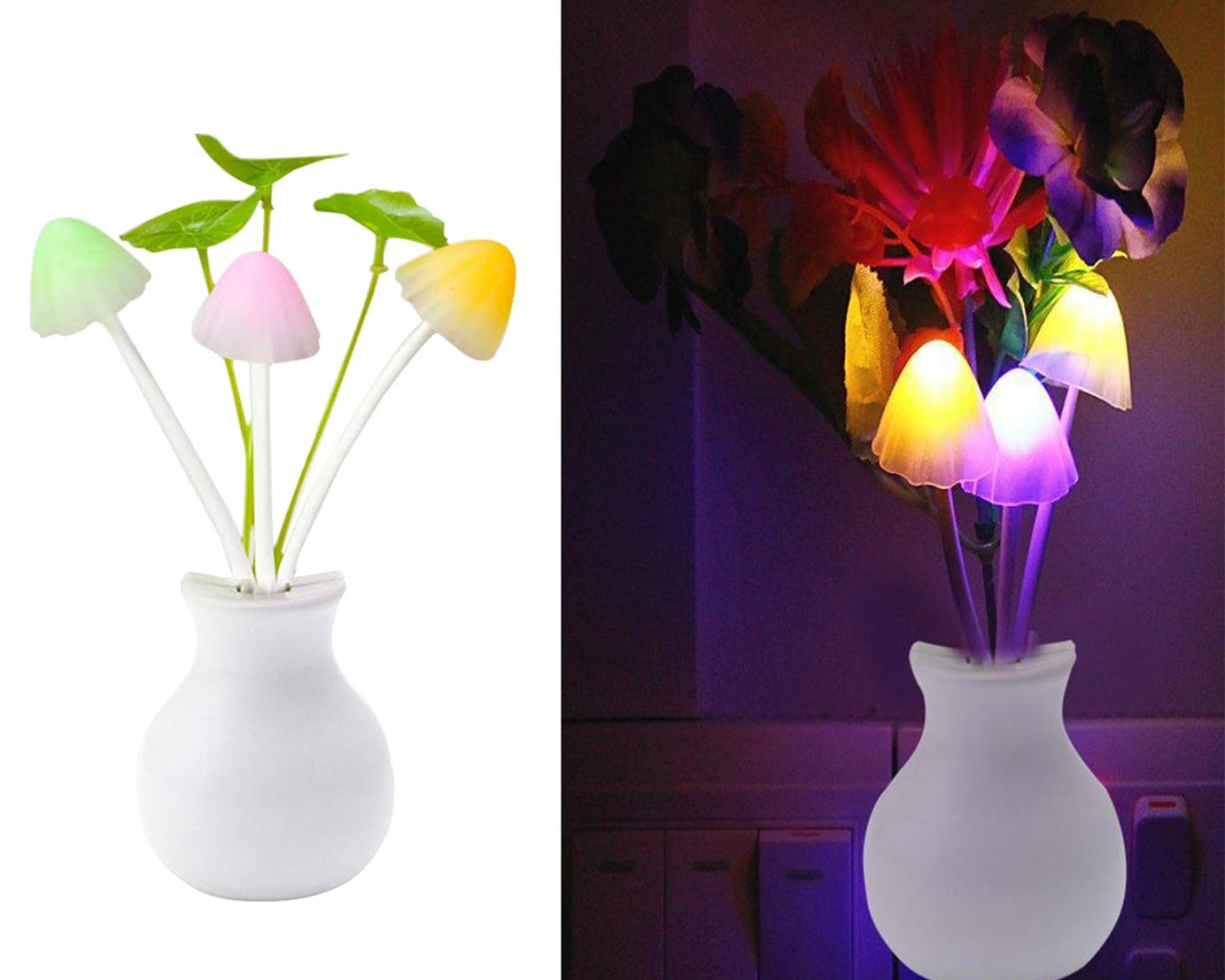 LED sensor lamp in mushroom shape.
