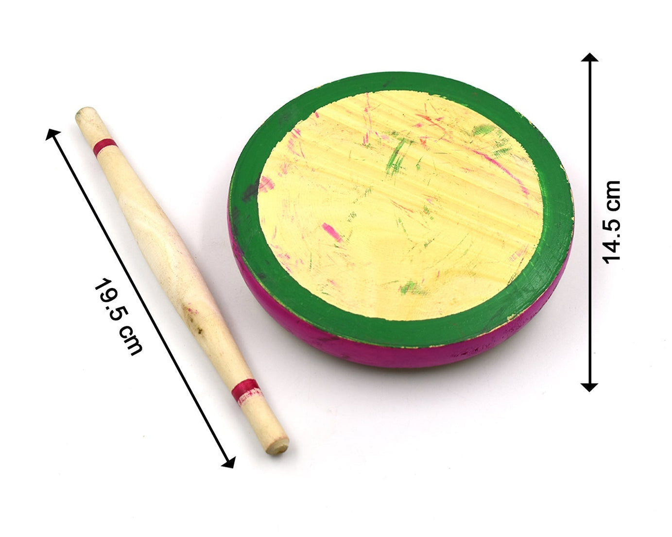Wooden chakla belan set for kids, perfect for pretend kitchen play at home.