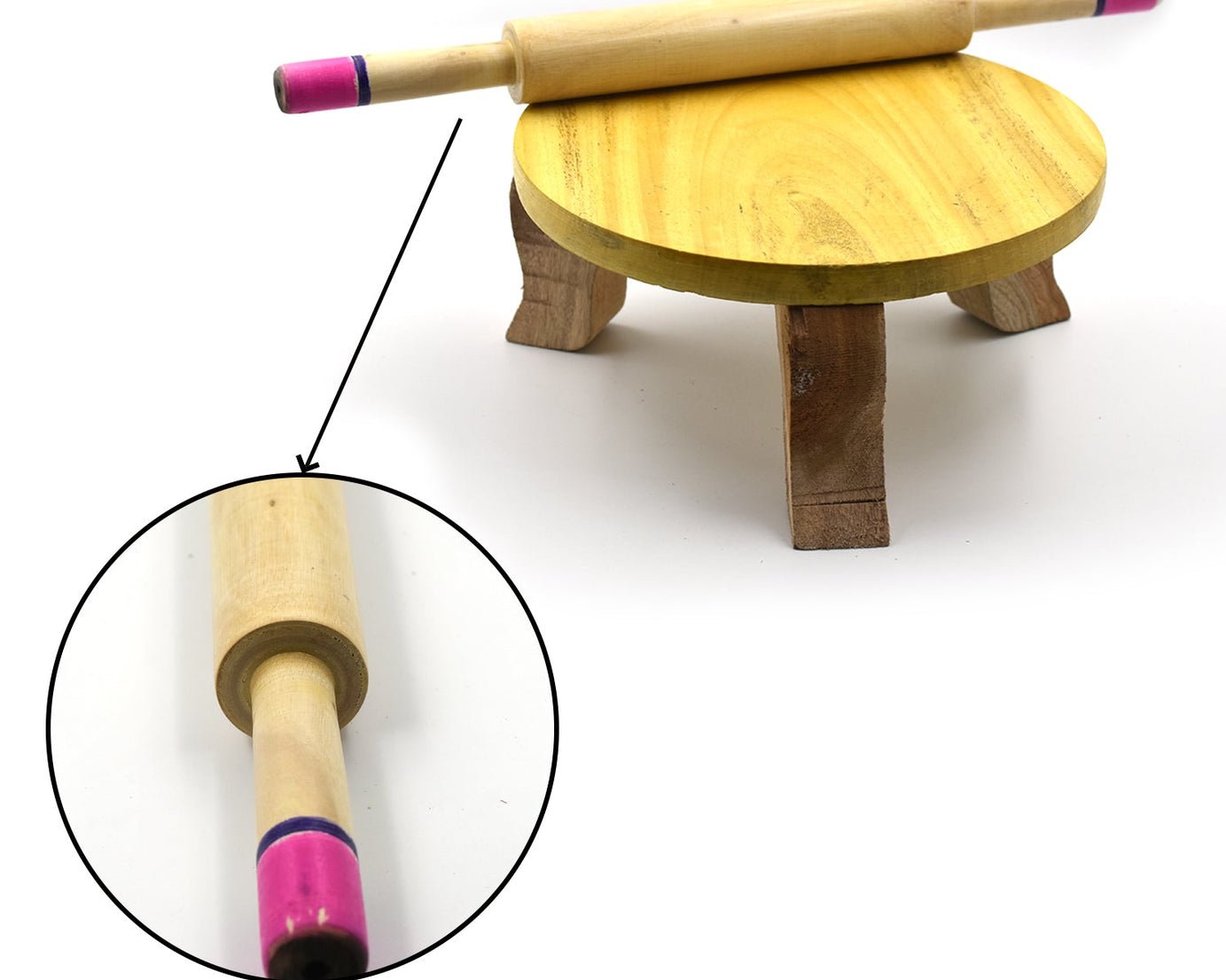 Sturdy wooden rolling pin, perfect for home cooking and baking