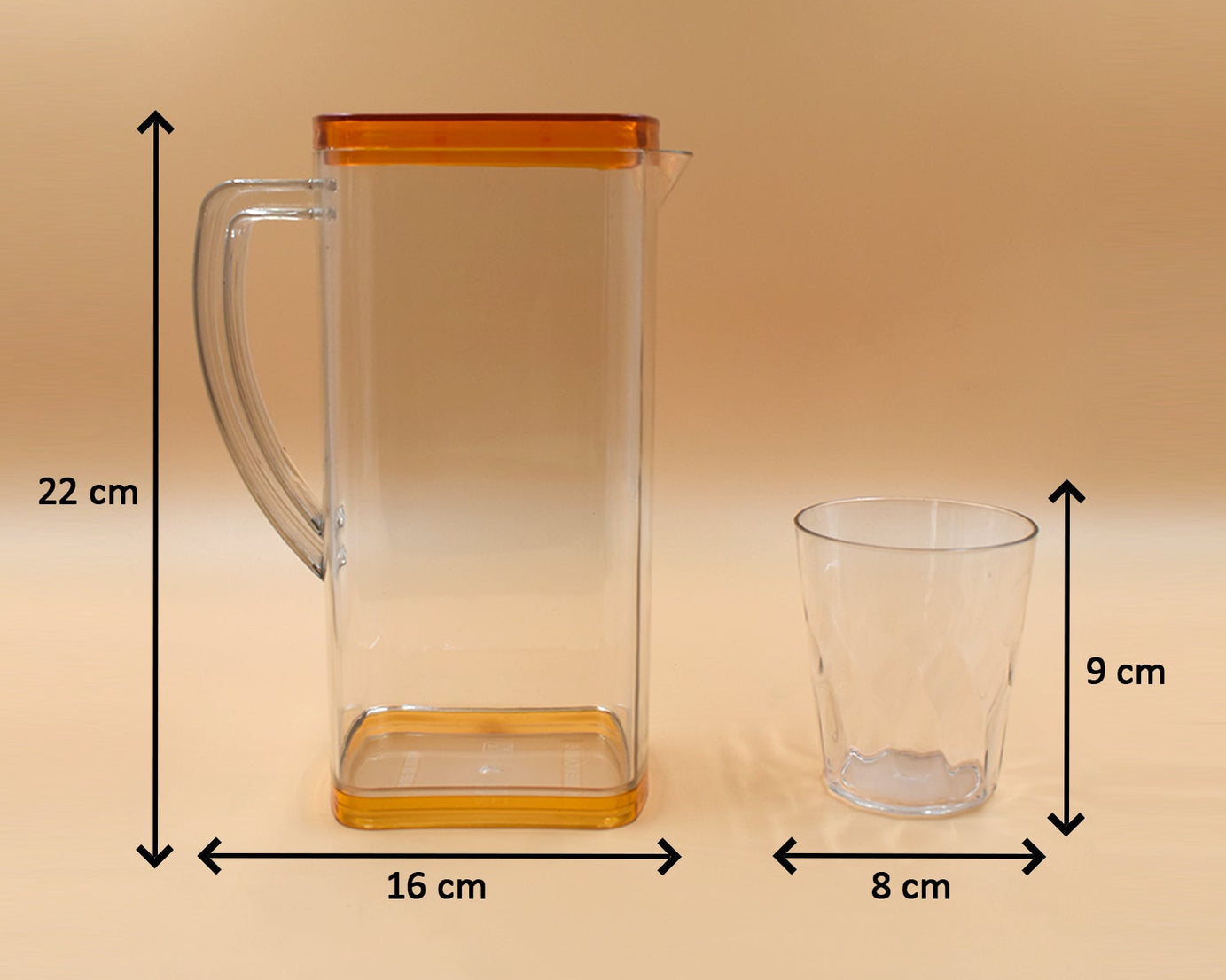 Multipurpose glass jug for storing and serving various beverages, from milk to juice.