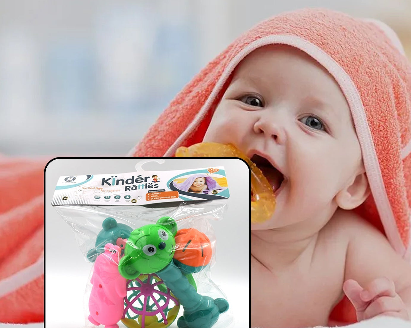 Baby toy set with rattles