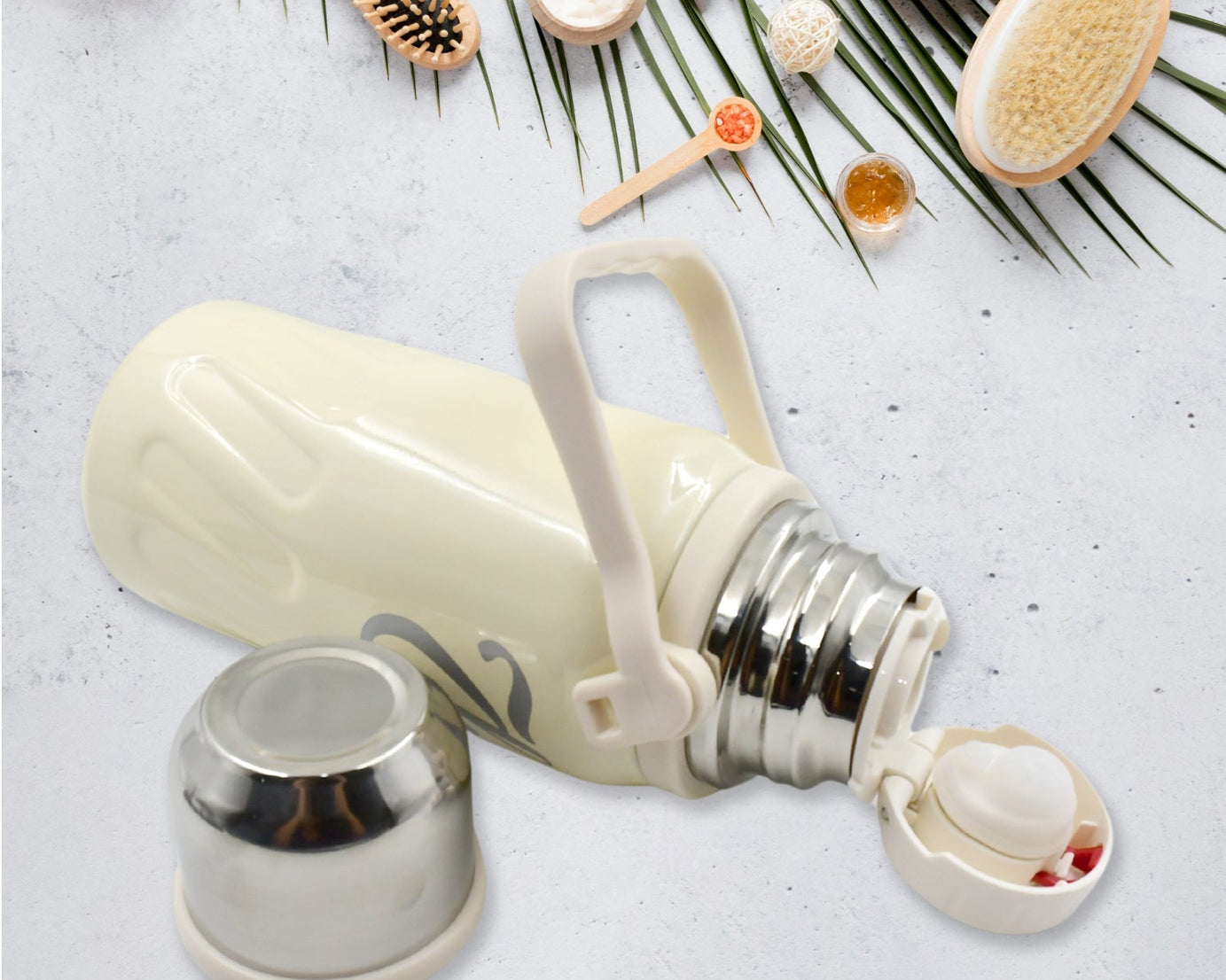 Stainless Steel Vacuum Insulated Water Bottle | Leak Proof Flask for Tea Coffee | Reusable Water Bottle with Hanging Strap | Bottle for Hot & Cold Drinks Wide Mouth Water Flask 1200 ML