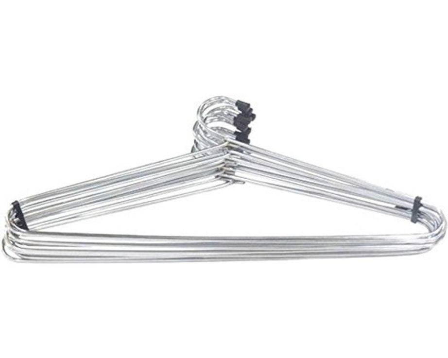 Stainless steel cloth hangers for durable and rust-free hanging.