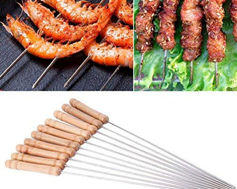 High-quality grill skewers for tandoor cooking.