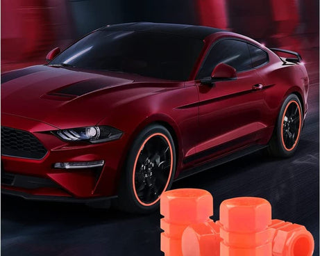 Tyre Valve Caps Luminous Glow Car Tire Air Stem Valve Cap Covers vaal cap ( 4 Pcs Mix Colour)