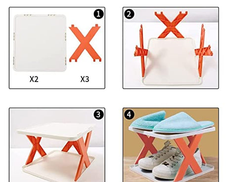 4 LAYER SHOES STAND, SHOE TOWER RACK SUIT FOR SMALL SPACES, CLOSET, SMALL ENTRYWAY, EASY ASSEMBLY AND STABLE IN STRUCTURE, CORNER STORAGE CABINET FOR SAVING SPACE