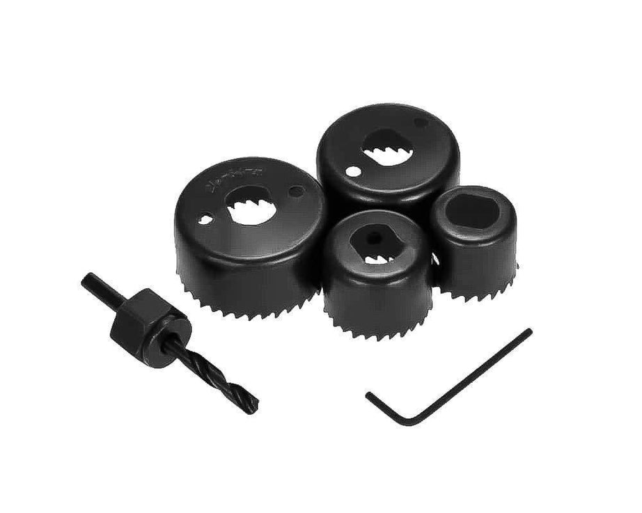 Hole saw drill bit set with various sizes