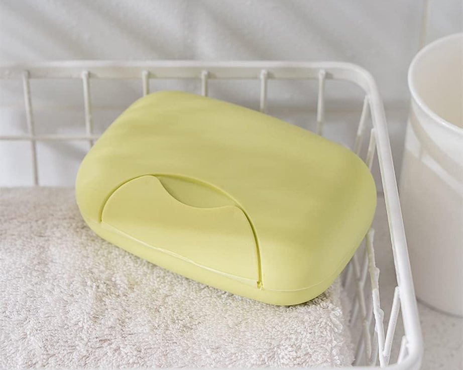 Travel Soap Case Box Plastic Soap Box With Cover Waterproof Leakproof Soap Dish For Bathroom & Travel Use (1Pc)