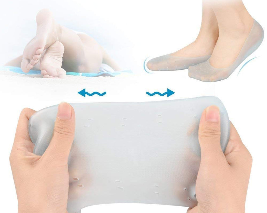 Gel foot protectors for moisturizing and foot care.