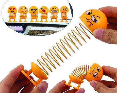 Smiling face spring doll toy