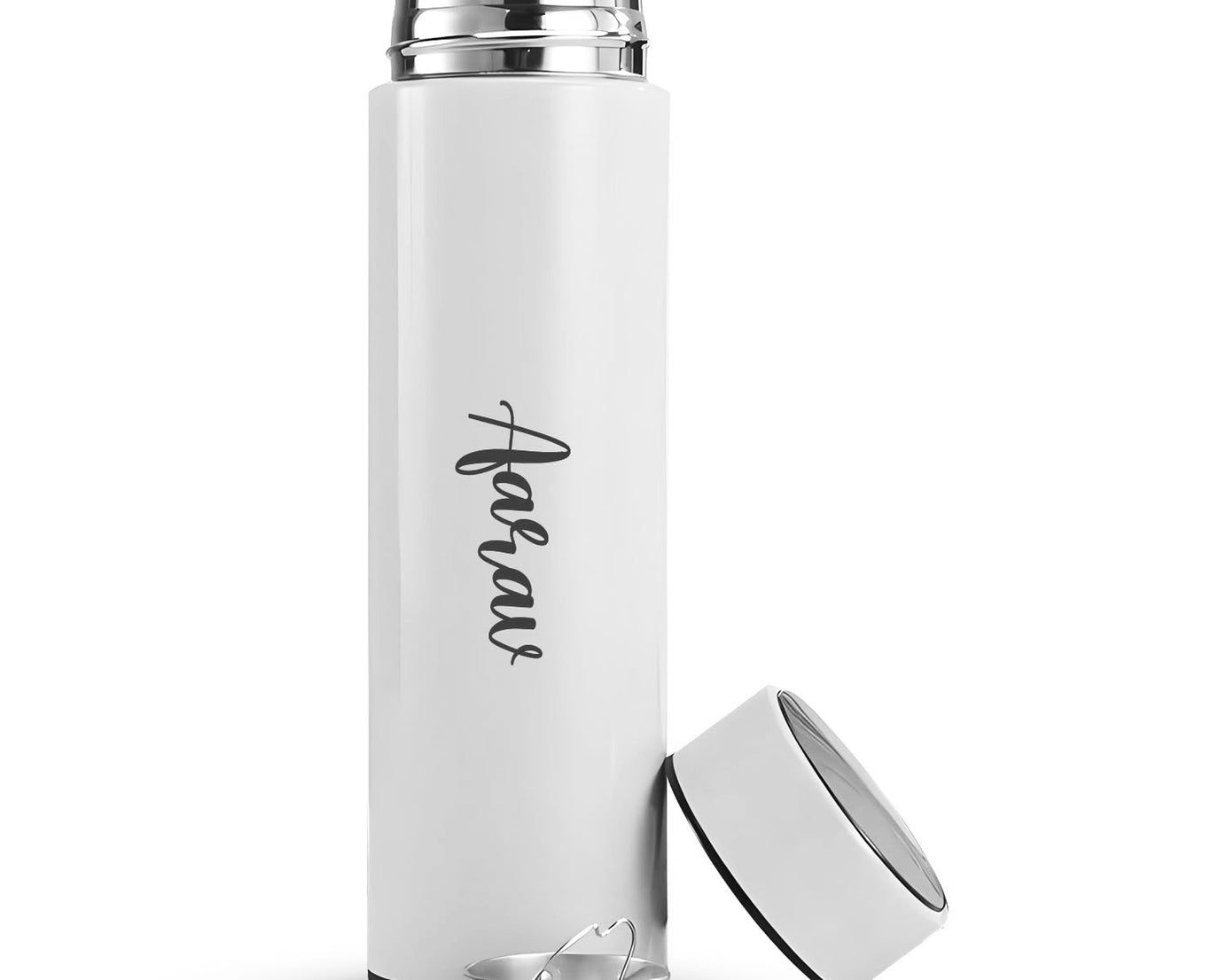 Customized/Personalized Stainless Steel Smart Water Bottle with Smart LCD Temperature Touch | Gifting Custom Name Water Bottle | Gifts for Boyfriend/Girlfriend/Employee | 500ML