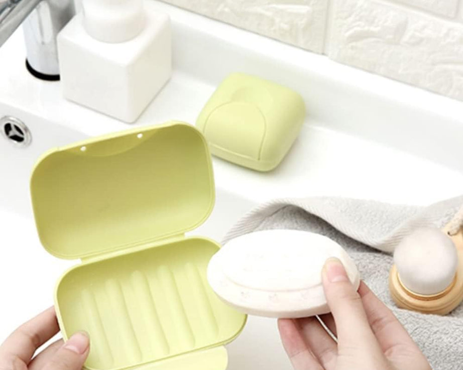 Travel Soap Case Box Plastic Soap Box With Cover Waterproof Leakproof Soap Dish For Bathroom & Travel Use (1Pc)