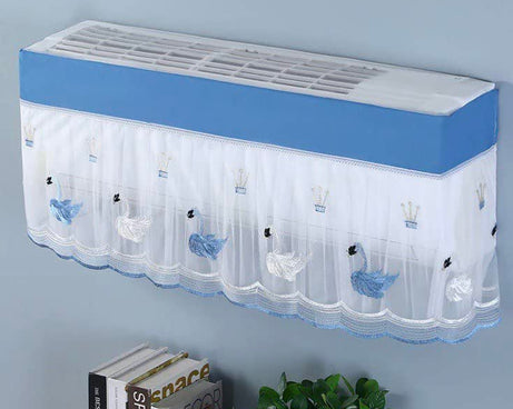 Ac Cover Air Conditioning Dust Cover Folding Designer Ac Cover For Indoor Split Cover Washable Foldable Dustproof Cover  ( approx 1 Ton / Mix Design / 1 Pc) (ac curtain)