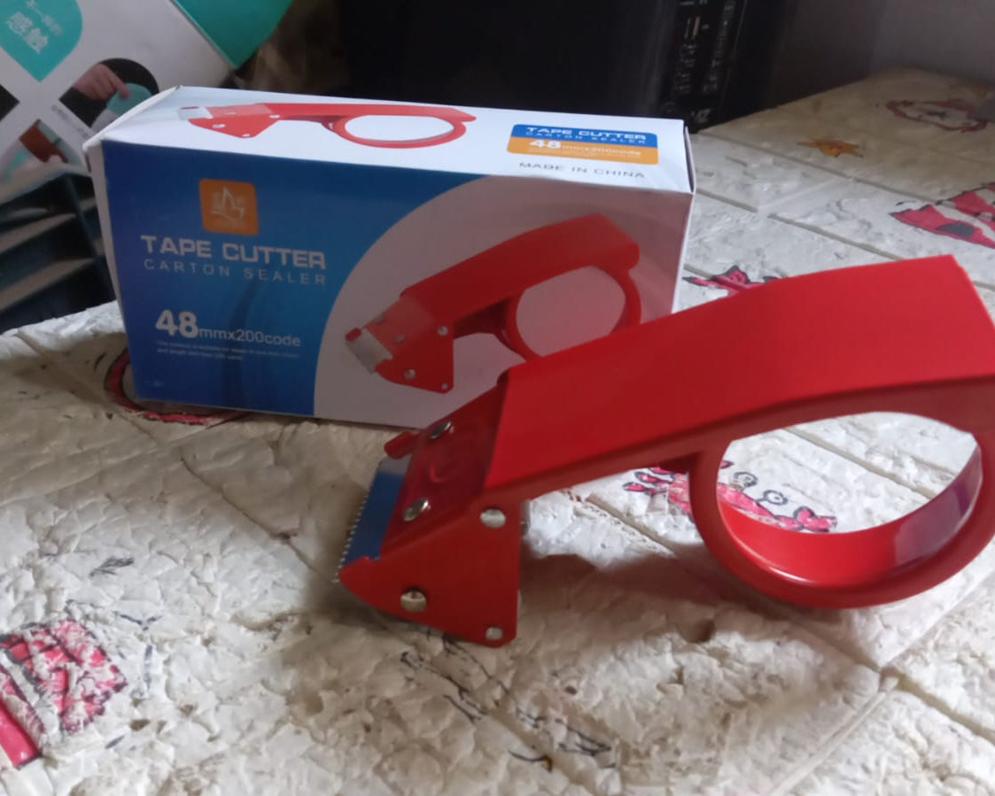 Metal Packing Tape Dispenser Cutter for Home Office use, Tape Dispenser for Stationary, Tape Cutter Packaging Tape