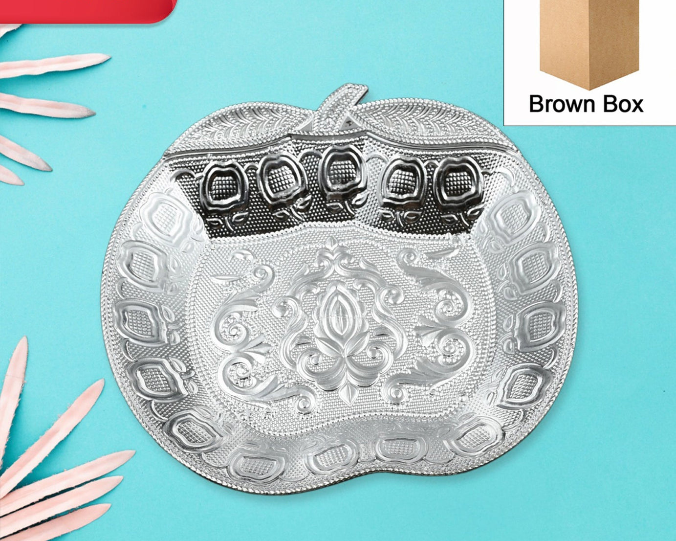 DECORATIVE MUKHWAS SERVING TRAY SERVING MUKHWAS PLATE FANCY CANDY TRAY DRY FRUIT SERVING TRAY (1 Pc Set)