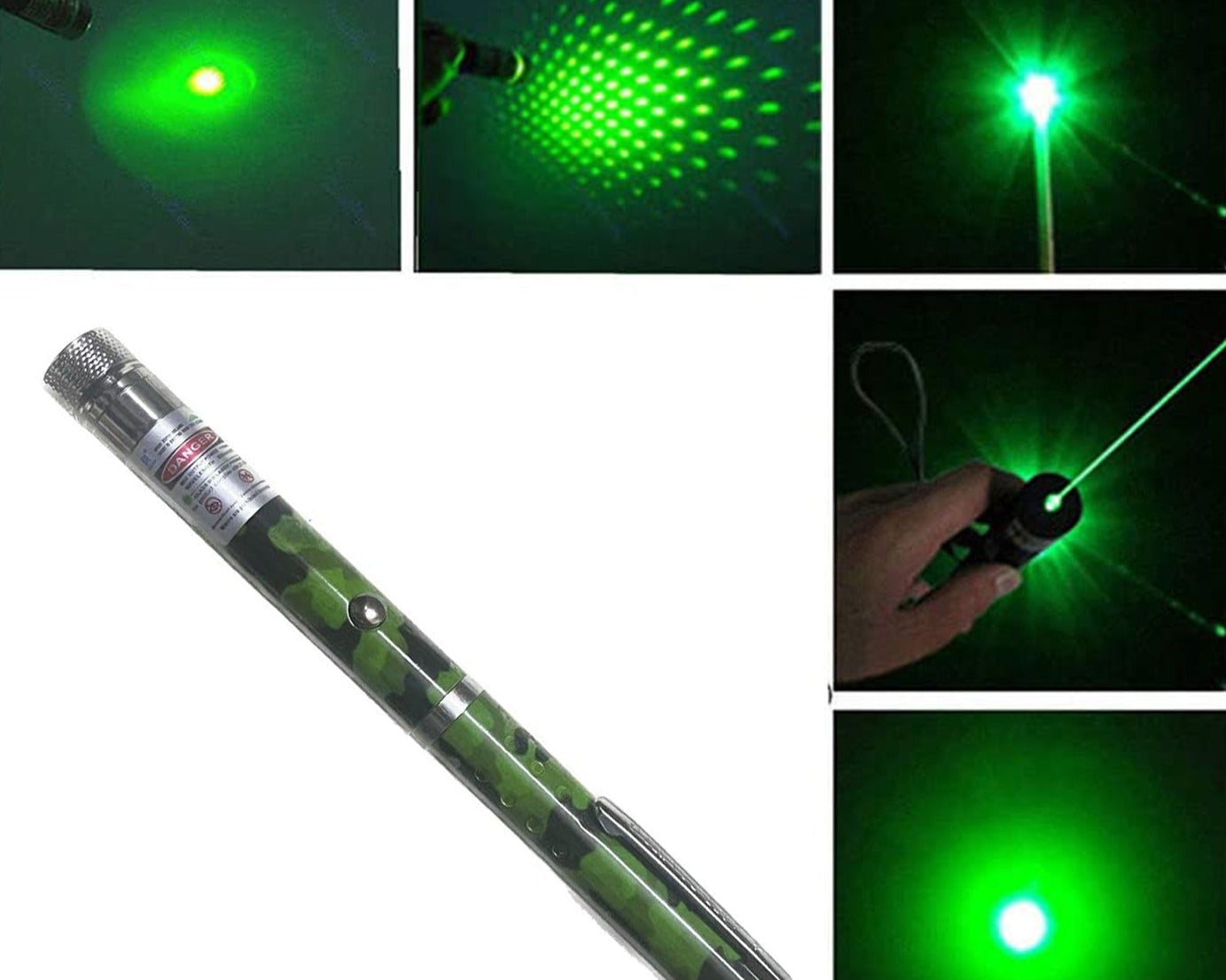 Green Multipurpose Laser Light Disco Pointer Pen Beam With Adjustable Antena Cap To Change Project Design