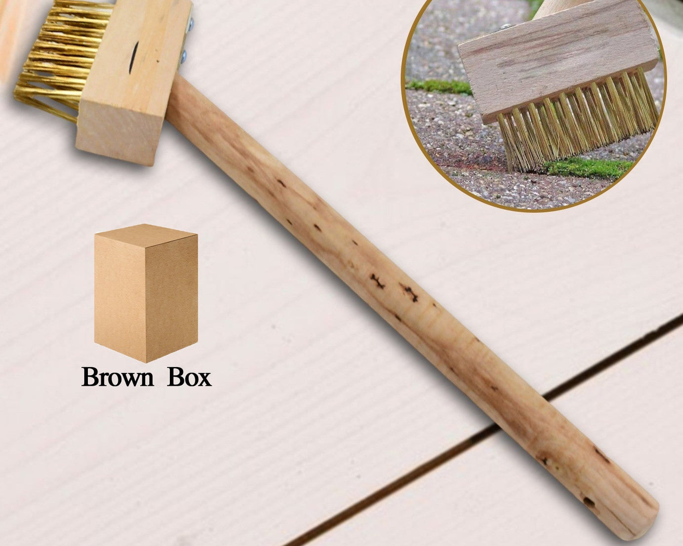 Wooden Block Paving Brush