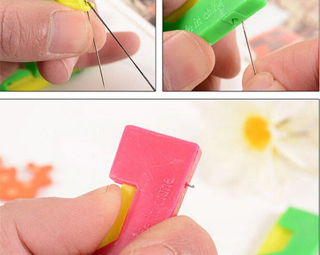 multicolour automatic needle threading device with threading action