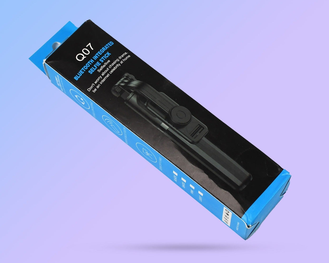 Bluetooth selfie stick with adjustable phone holder and tripod stand