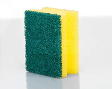 Kitchen and bathroom cleaning sponge, 2-in-1 scrubber, effective on tough grime and stains.