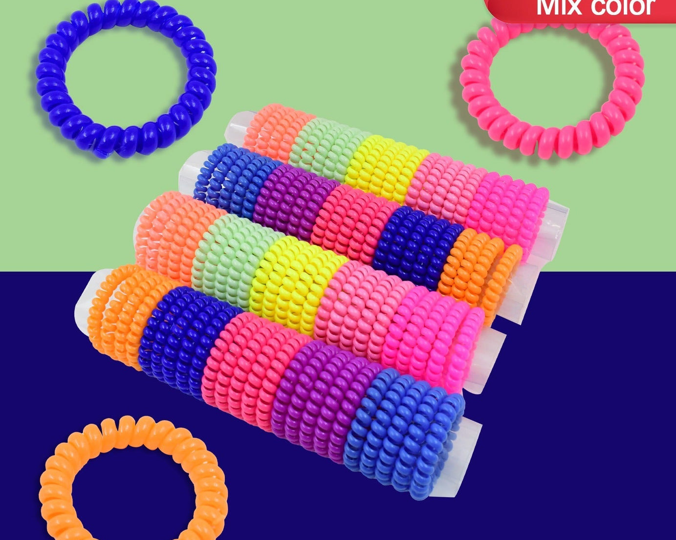 Mix Colors Telephone Wire Hair bands