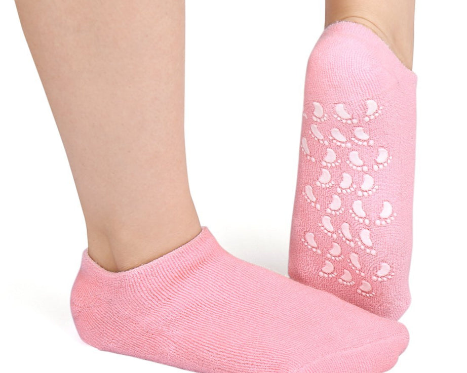 Silicone gel socks for foot care.