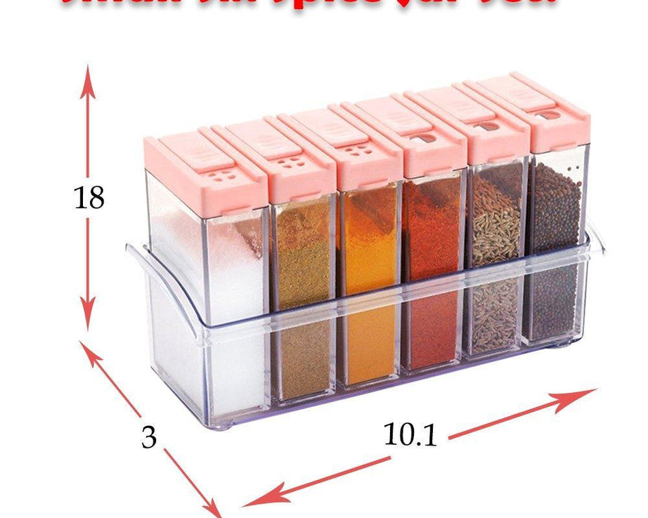 Plastic spice jars with vibrant colors for organizing spices