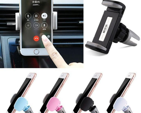 Car phone holder with air vent attachment