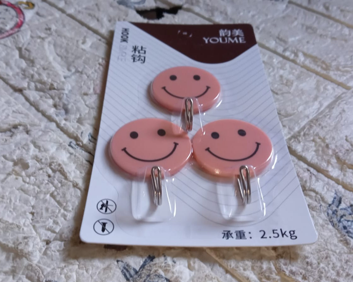 Multipurpose Strong Hook Self-Adhesive hooks for wall Heavy Plastic Hook, Sticky Hook Household For Home, Decorative Hooks, Bathroom & All Type Wall Use Hook, Suitable for Bathroom, Kitchen, Office