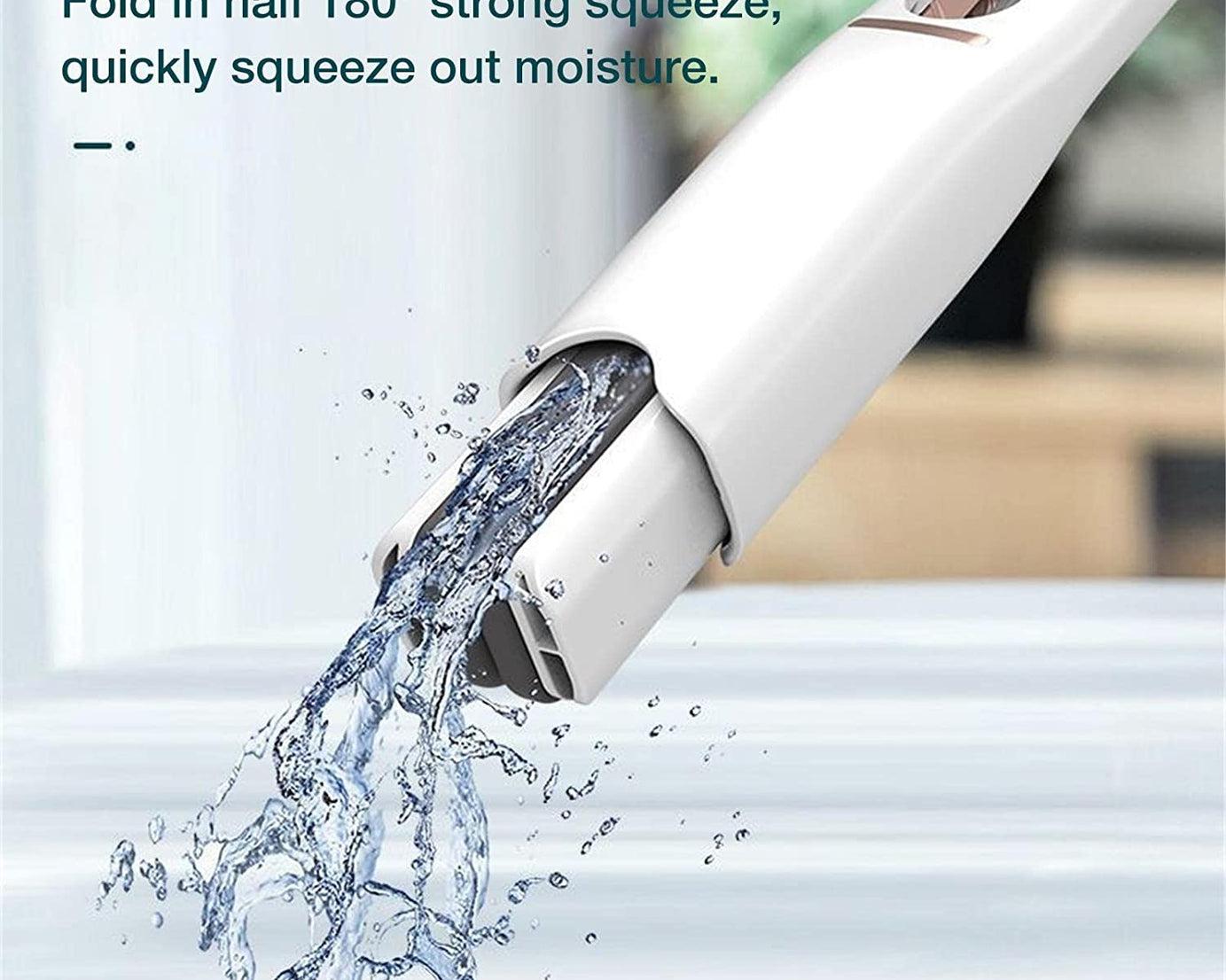 Portable Self-Squeeze Short Mop, Mini Hand Wash-Free Strong Absorbent Mop with 1 Cotton Head, Cleaning Sponge For Bathroom Kitchens Table