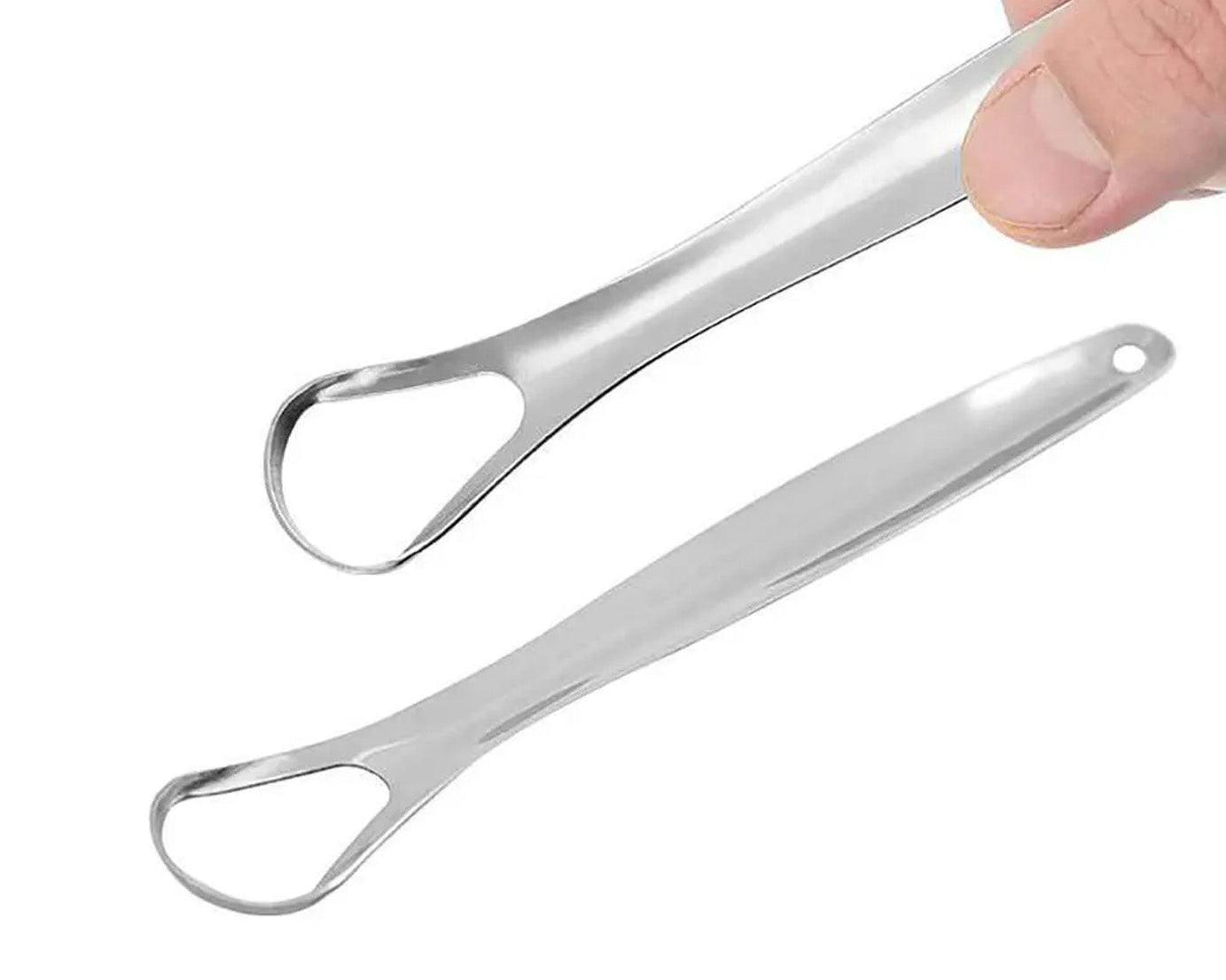 Stainless Steel Tongue Scraper Tongue Cleaners (1Pc With Metal Case)