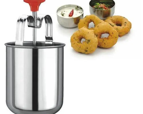 Vada and donut maker, stainless steel, top view