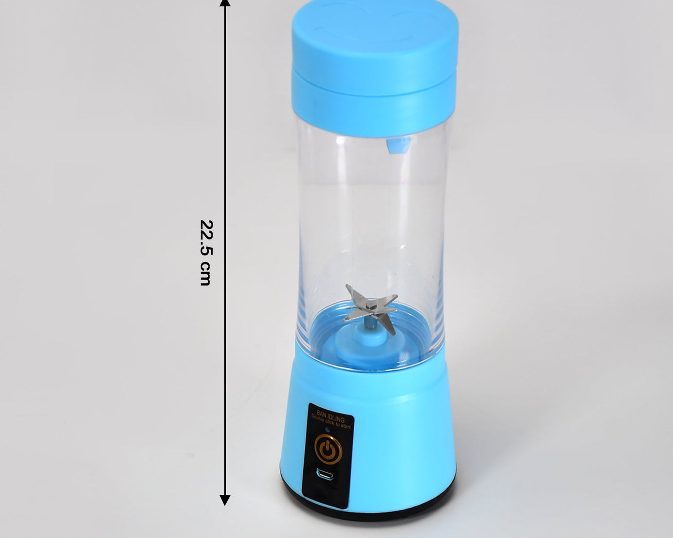 6-blade juice maker for quick and fresh fruit extraction.