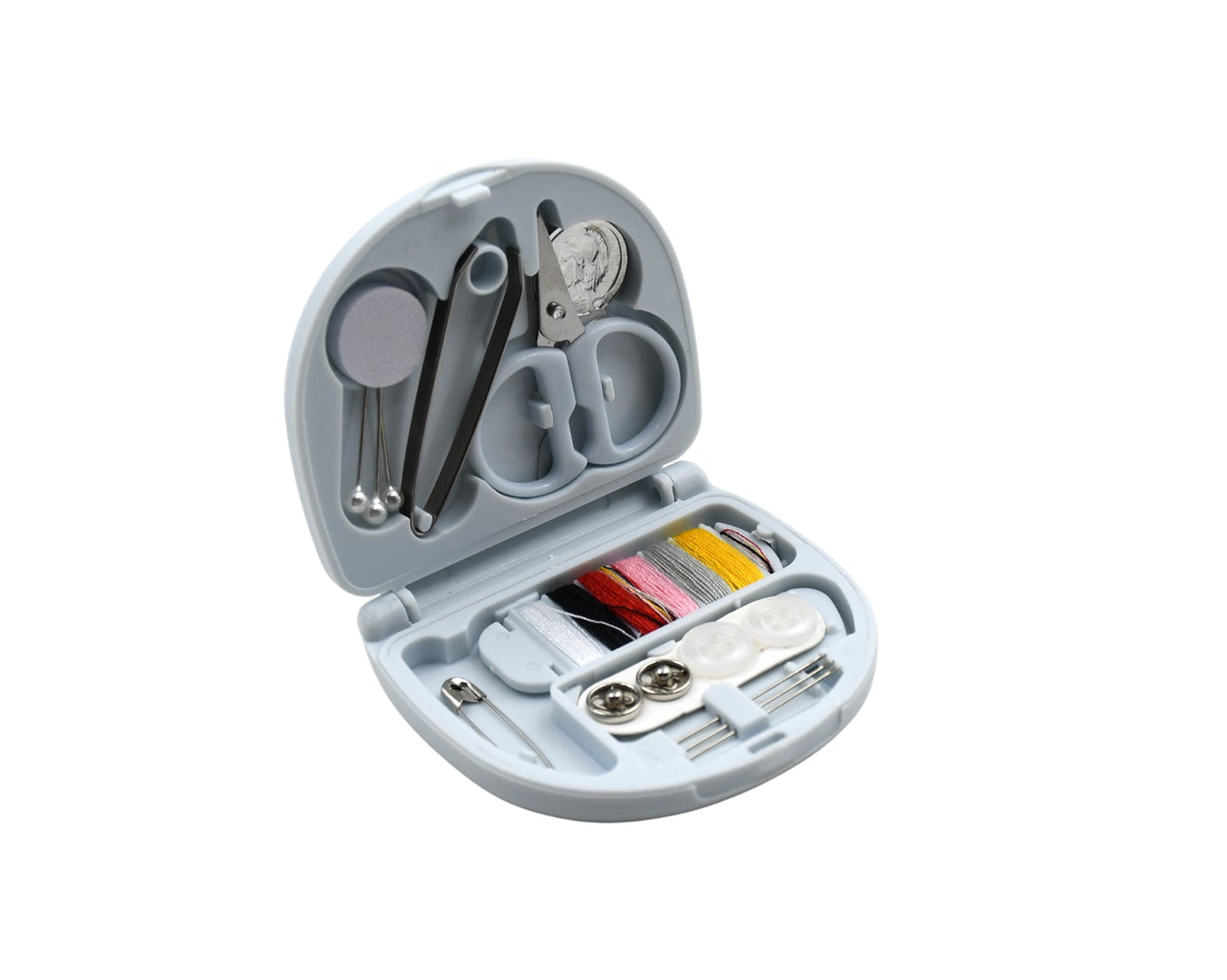 Mini Travel Sewing Kit DIY Sewing Portable Sewing Tool Kits Plastic Sewing Kit Box Beginner Friendly Emergency Sewing Repair Kit with Threads Scissors Hand Sewing Needles