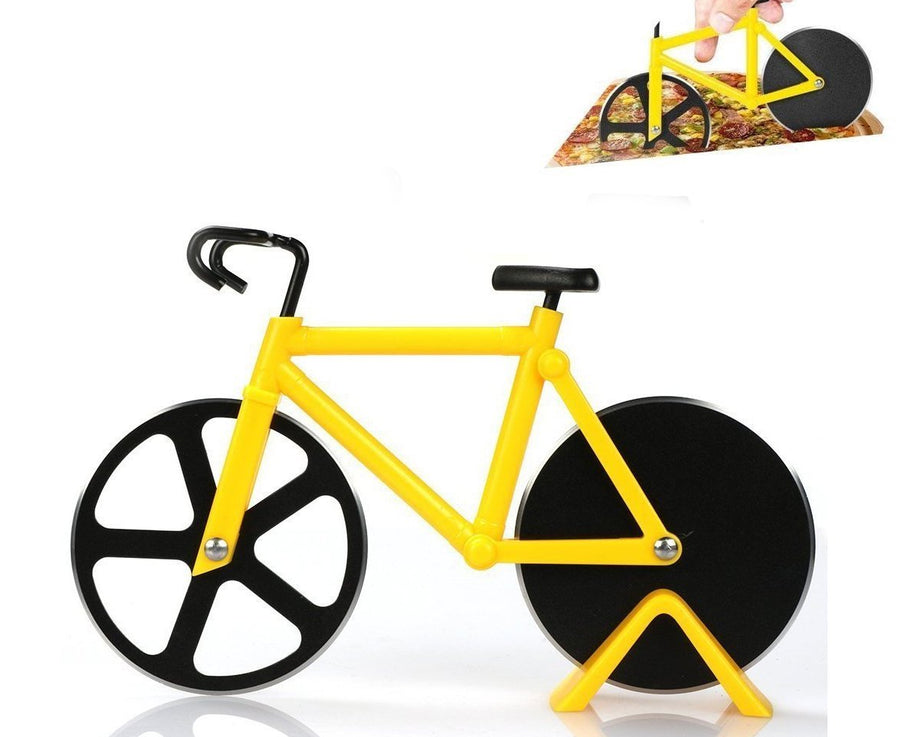 Bicycle Pizza Cutter (1 Pc): Stainless Steel, Unbreakable Handle