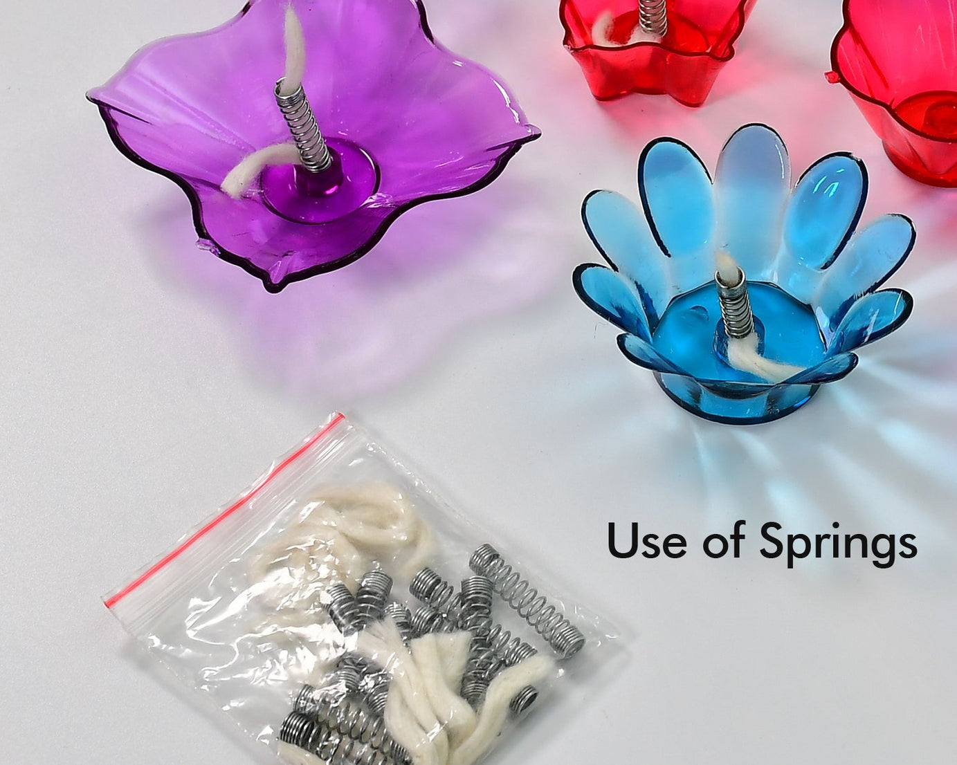 Set of 12 reflective diya cups with six attractive designs