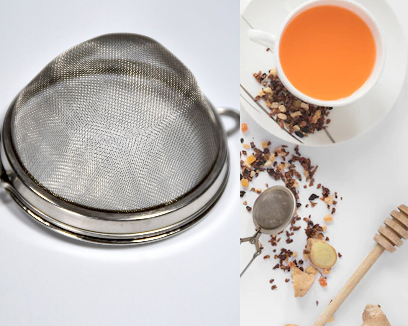 Stainless steel strainer for tea and soup