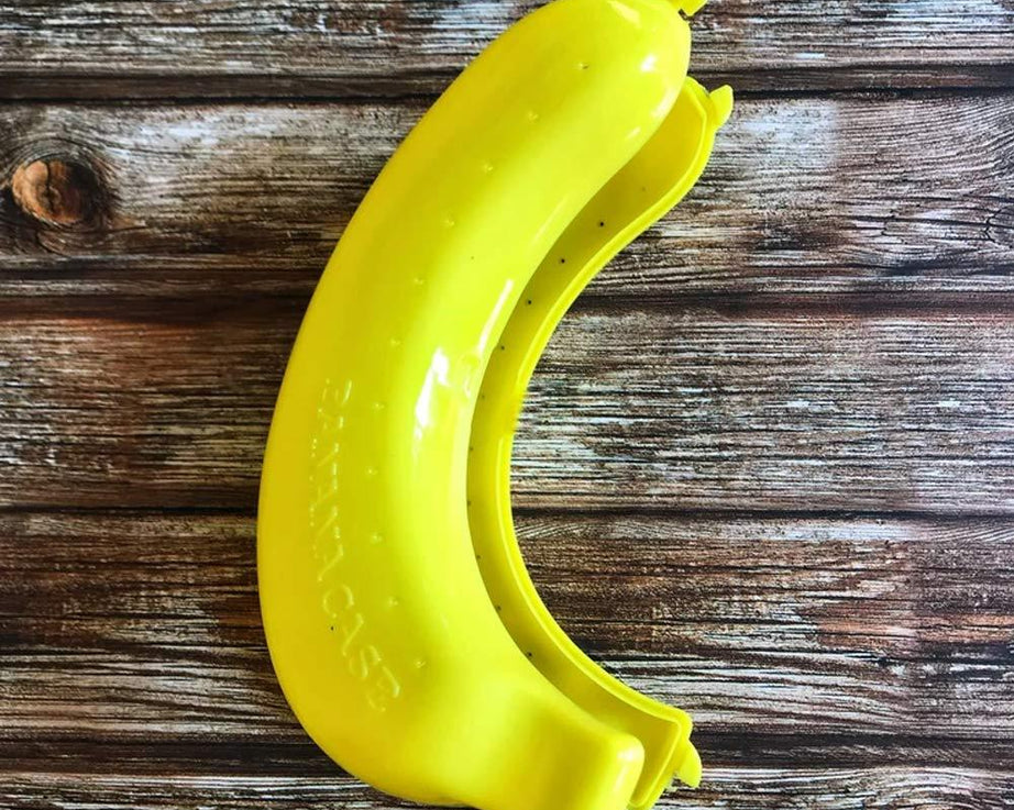 Durable banana lunch box in yellow.