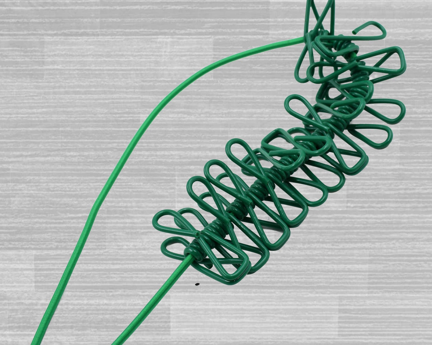 Elastic Cloth Drying Rope with 12 Metal Clip Portable Clothes line For Home & Travel