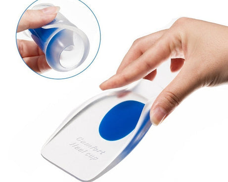 Heel pads with gel cushioning for better support.