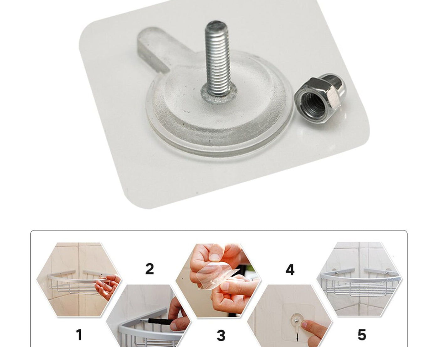 Wall hook with adhesive backing for easy installation