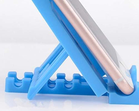 Foldable mobile stand with adjustable height and angles