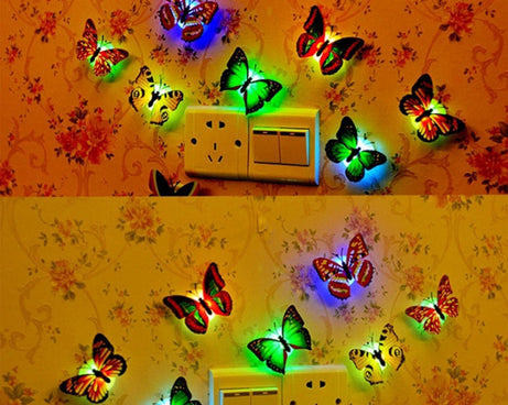 The Butterfly 3D Night Lamp Comes with 3D Illusion Design Suitable for Drawing Room, Lobby.n  (Loose)