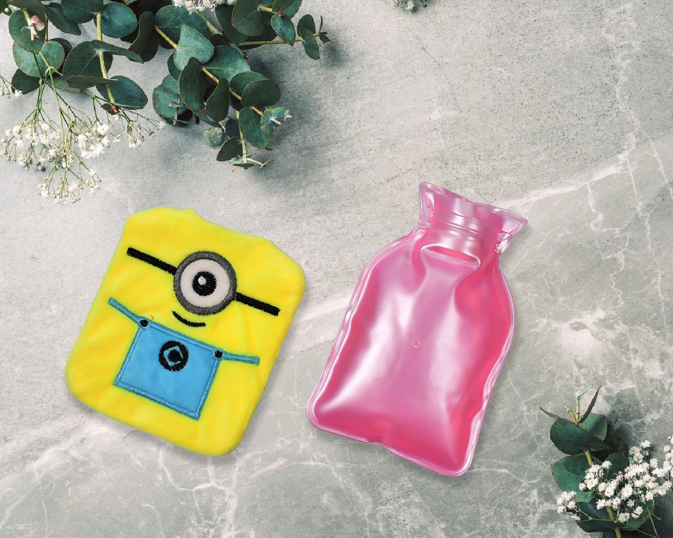 Minions hot water bag for cramps and warmth